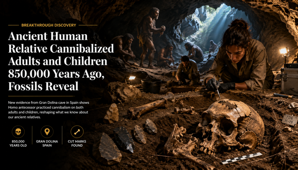 Ancient Human Relative Cannibalized Adults and Children 850,000 Years Ago, Fossils Reveal