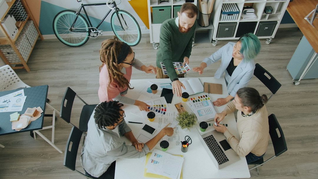 Creative team collaborating on a campaign