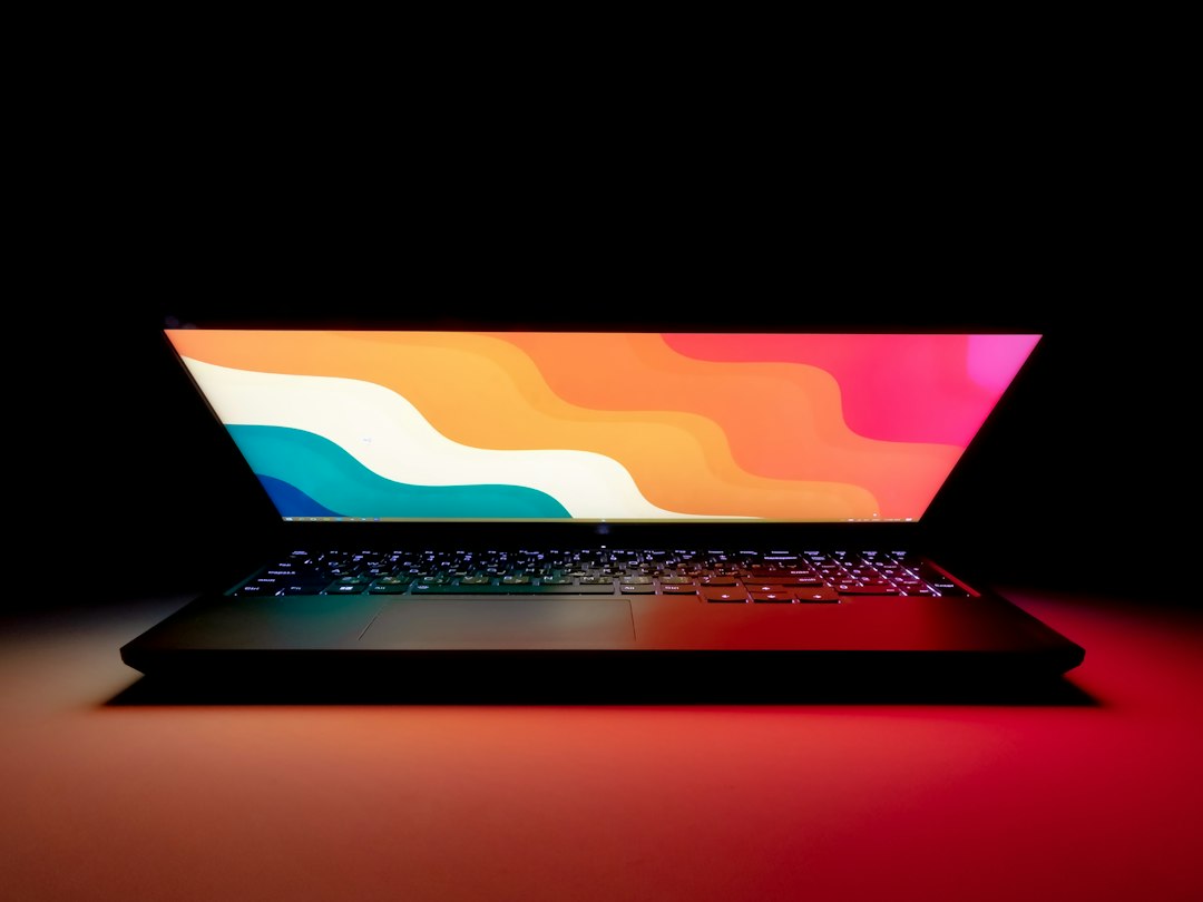 Display advertising creative displayed on a laptop