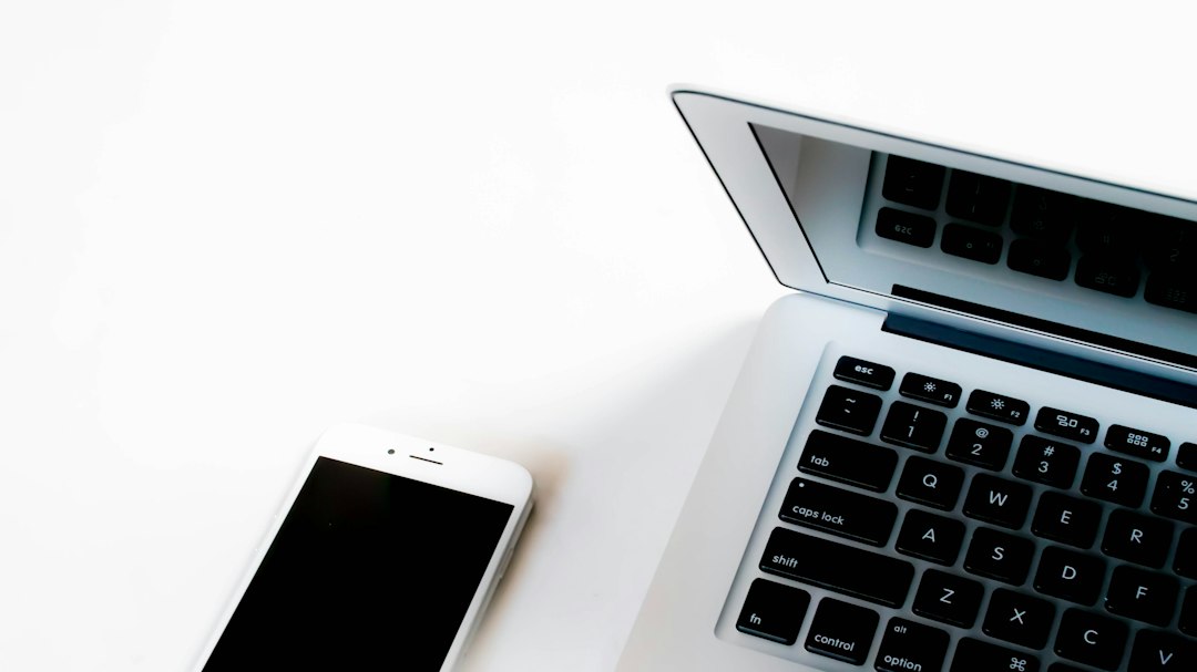 Laptop and phone for email newsletter campaigns