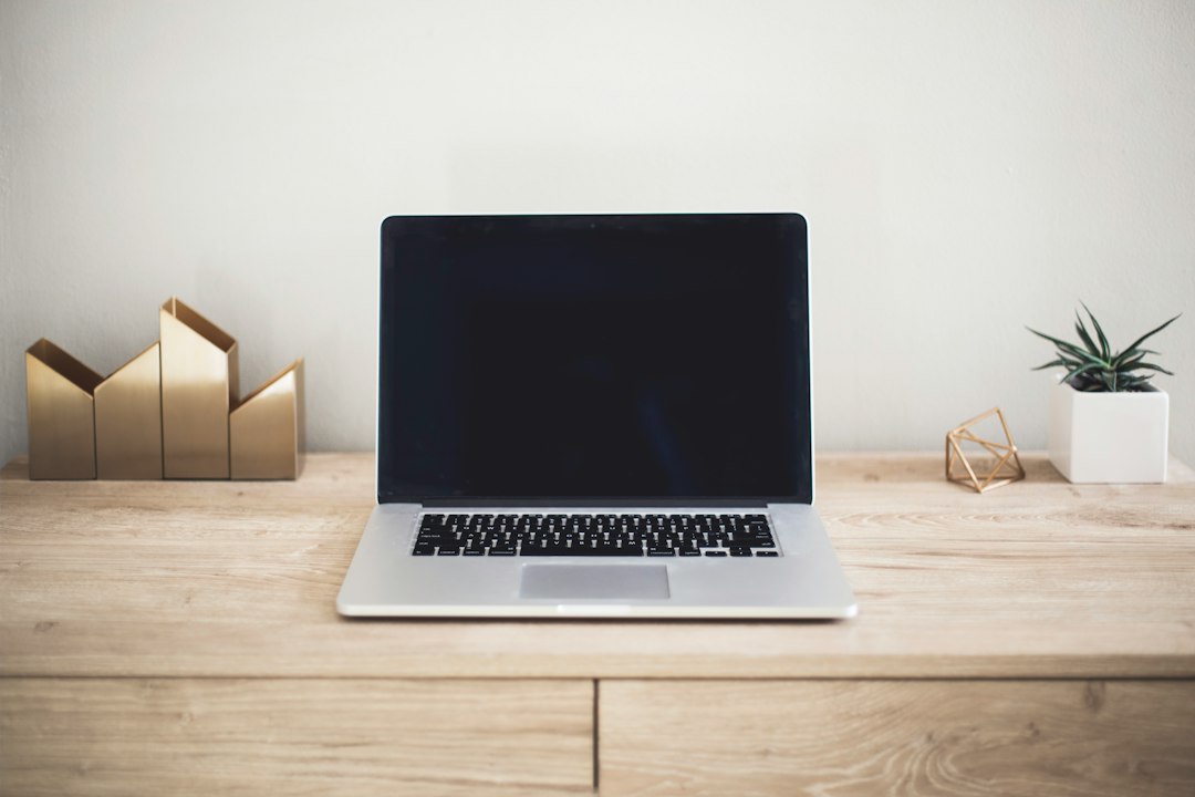 Laptop workspace for digital content and sponsored storytelling